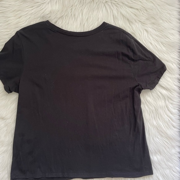 Def Leppard Crop Top Animal Print Graphic Shirt Women Size 2XL Black Pink - Picture 6 of 9